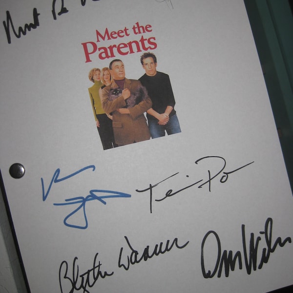 Meet the Parents Signed Movie Film Script Screenplay X6 Autograph Robert De Niro Ben Stiller Teri Polo Blythe Danner Owen Wilson 2000 Reprnt