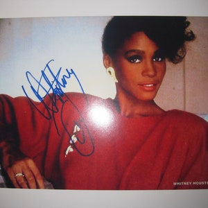 Whitney Houston Signed Photo 8x10 Rare New Picture Autograph Signature mini poster reprint reproduction color copy gift christmas