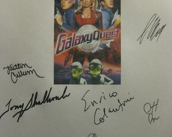 Galaxy-Quest signiert Film Film Drehbuch Drehbuch X12 Autos Tim Allen Alan Rickman Sigourney Weaver Tony Shalhoub Sam Rockwell Rainnwänson