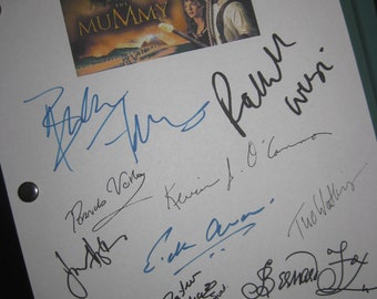 The Mummy Signed Movie Film Script Screenplay X13 Autograph Brendan Fraser Rachel Weisz John Hannah Arnold Vosloo Jonathan Hyde Fehr 1999 RP