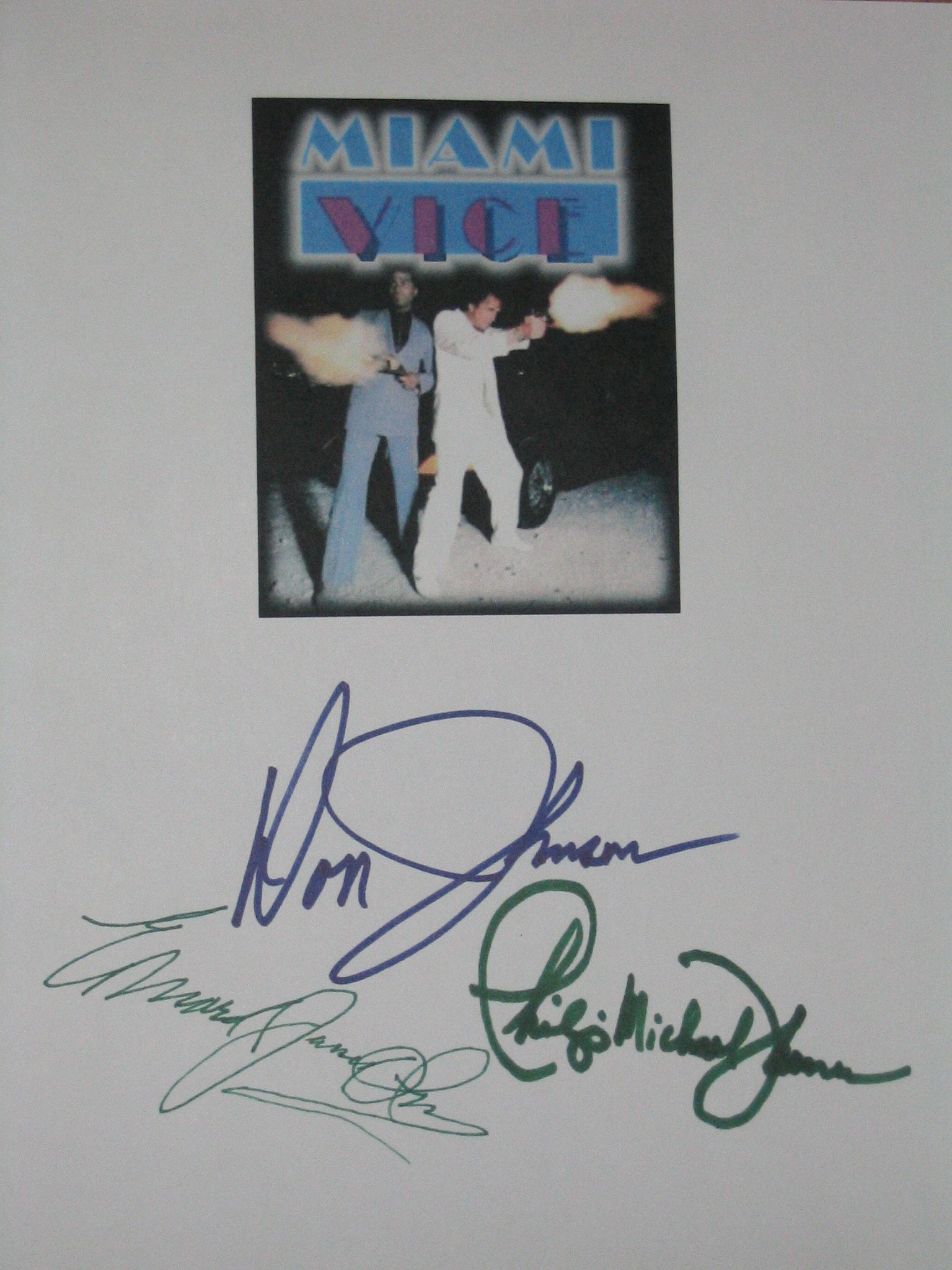 Miami Vice Signed TV Script Screenplay X3 Autographs Don Johnson Edward ...