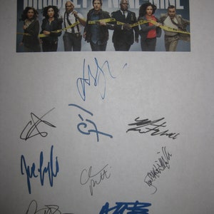 Brooklyn Nine-Nine 9-9 signed TV script Screenplay X9 autographs Andy Samberg Terry Crews Chelsea Peretti Andre Braugher Stephanie Beatriz