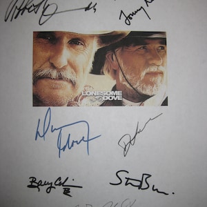 May include: A signed Lonesome Dove movie poster with autographs from Robert Duvall, Danny Glover,  and  the cast, including the message "All the best from Johnny Lee Jones".