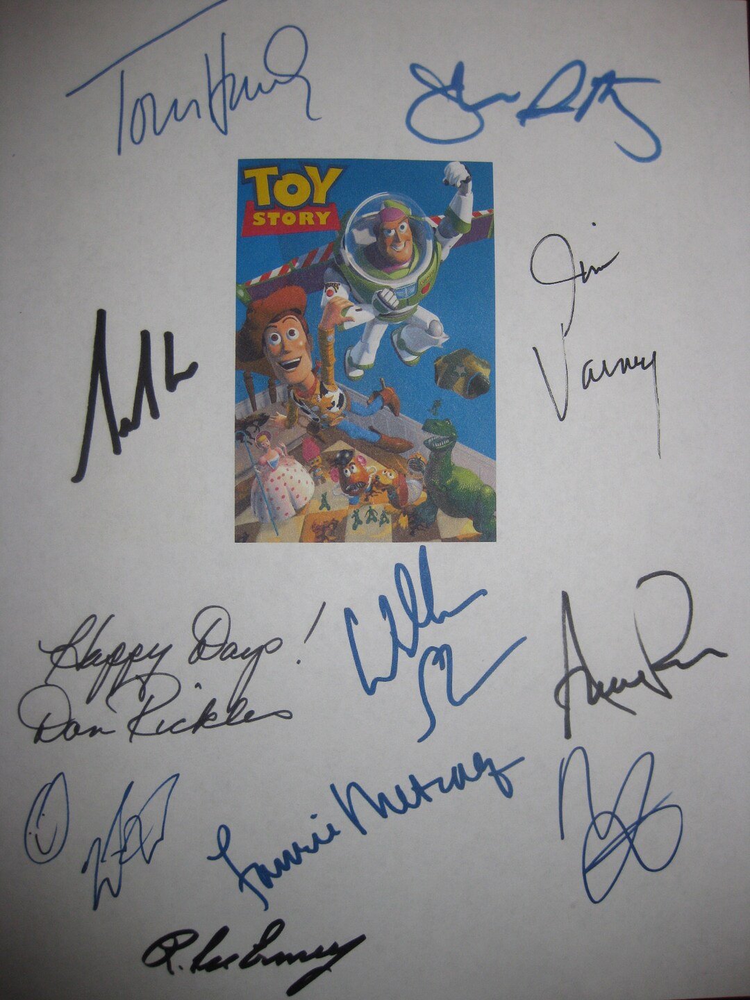 Toy Story Signed Film Movie Screenplay Script Autograph Tom Hanks Tim ...