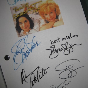 Warunki czułości Podpisany scenariusz filmowy Scenariusz X6 Autograf Shirley MacLaine Debra Winger Jack Nicholson Danny DeVito Jeff Daniels