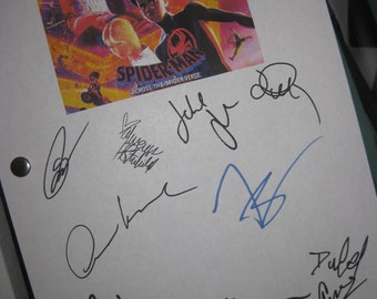 Spider-Man Across the Spider-Verse Signed Film Movie Script Screenplay X12 autographs Shameik Moore Hailee Steinfeld Oscar Isaac reprint rep