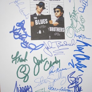 The Blues Brothers ondertekend filmfilmscript scenario X18 handtekeningen John Belushi Dan Aykroyd Steven Spielberg John Candy Brown