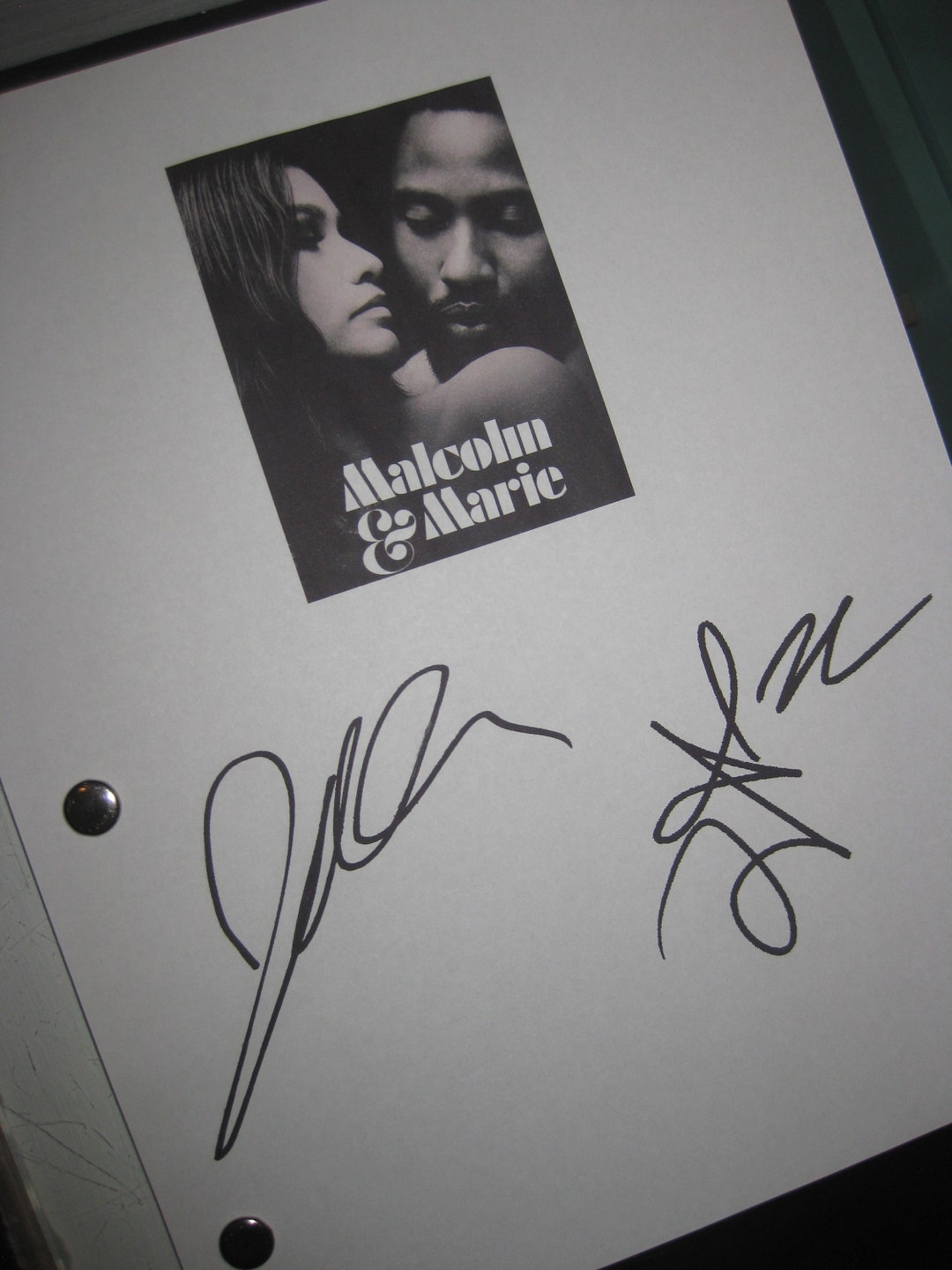 Malcolm & Marie Signed Movie Film Script Screenplay X2 Autograph John