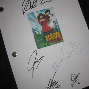 Camp Rock Assinado Filme Roteiro Roteiro Autógrafo X5 Demi Lovato Joe Kevin Nick Jonas Maria Canals-Barrera assinatura musical