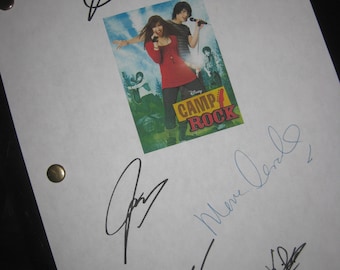 Camp Rock Signed Film Movie Script Screenplay Autograph X5 Demi Lovato Joe Kevin Nick Jonas Maria Canals-Barrera musical signature