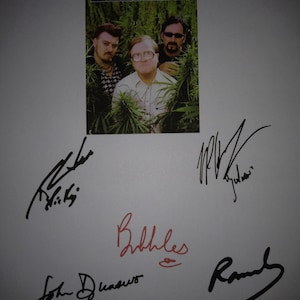 Anhänger Park Boys Signiertes TV Script Drehbuch X5 Autogramm Propan Propan John Paul Tremblay Robb Wells mike Smith John Dunswertiger Nachdruck
