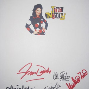 The Nanny Signed Pilot TV Script Screenplay Autographs Fran Drescher Charles Shaughnessy Daniel Davis Nicholle Tom  Madeline Zima signatures