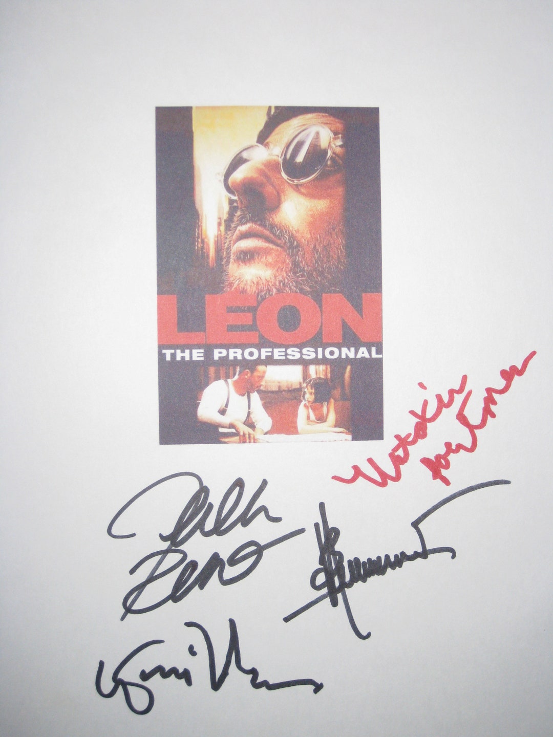 Leon the Professional Signed Movie Film Script Screenplay X4 Natalie ...