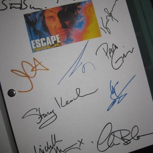 Escape from L.A. Signed Movie Film Script Screenplay X10 Autograph Kurt Russell John Carpenter Steve Buscemi Stacy Keach Bruce Campbell 1996