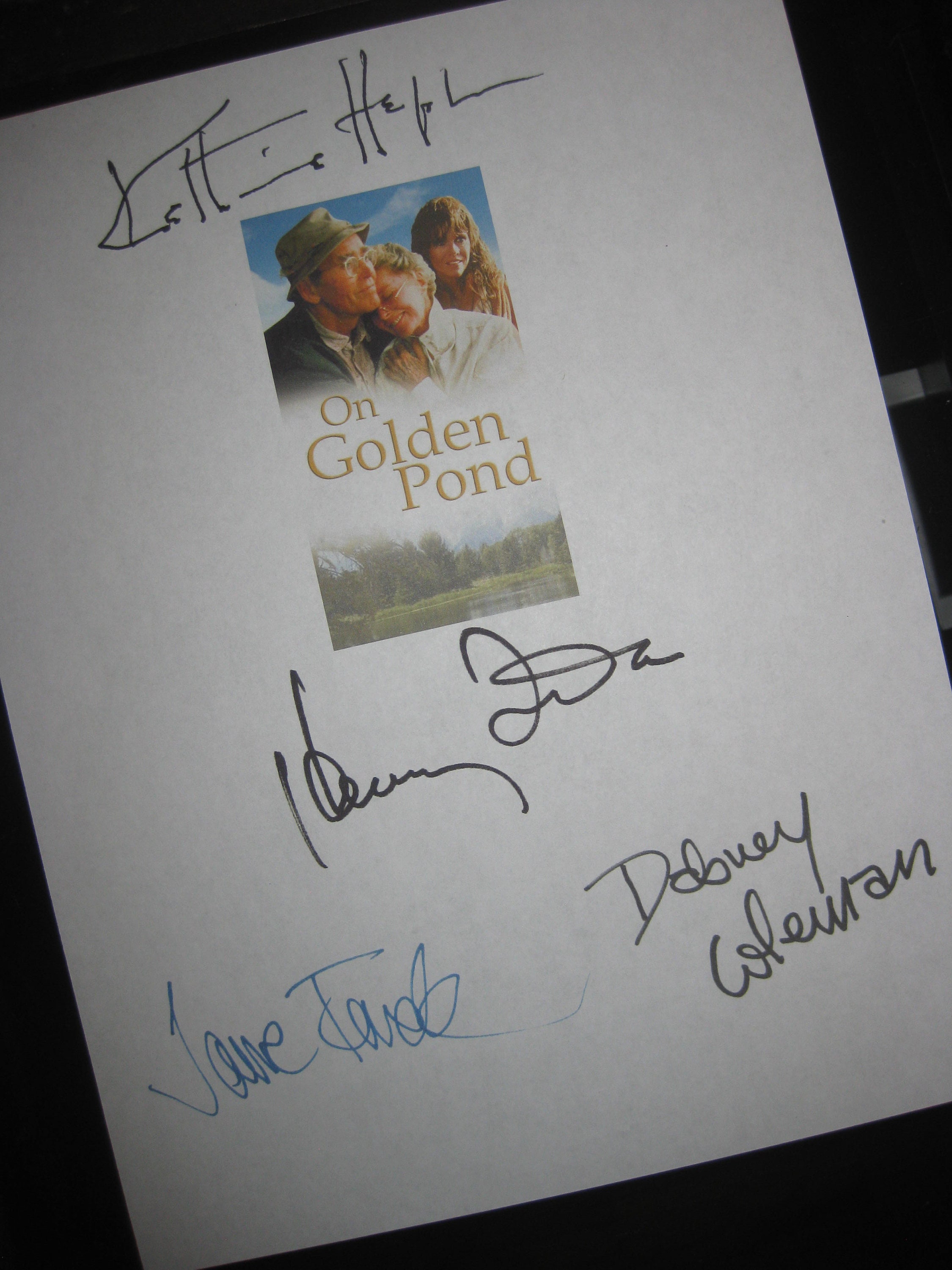 On Golden Pond Signed Film Movie Script Screenplay X4 Autograph ...