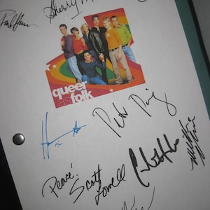 Queer as Folk Signed TV Pilot Script Screenplay X9 Autographs Hal Sparks Peter Paige Scott Lowell Gale Harold Randy Harrison Thea Gill 2000