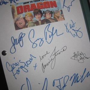 Drachenzähmen leicht gemacht signiert Drehbuch Drehbuch Drehbuch X11 Autograph Jay Baruchel Gerard Butler Craig Ferguson America Ferrera 2010 RP