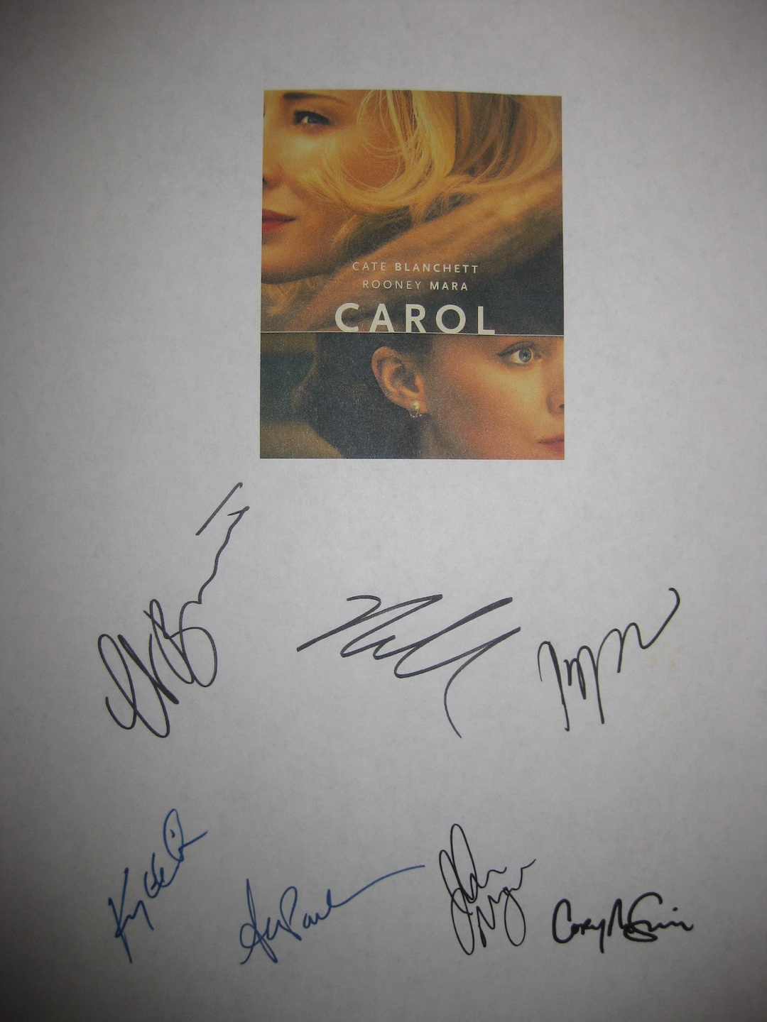Carol Signed Film Movie Script Screenplay + Production Notes Autograph ...
