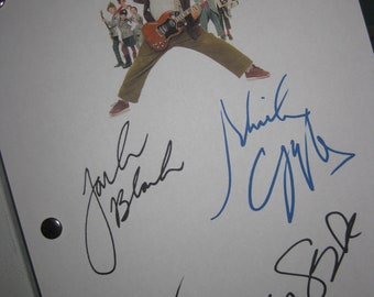 School of Rock Signed Movie Film Script Screenplay X5 Autograph Jack Black Adam Pascal Sarah Silverman Joan Cusack Miranda Cosgrove 2003 RPT