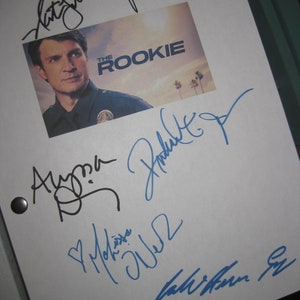 O novato assinou roteiro piloto de TV roteiro X6 autógrafos Nathan Fillion Alyssa Diaz Richard T. Jones Mercedes Mason Melissa O&#39;Neil 2018