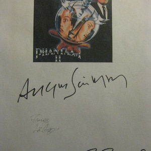 Phantasm II 2 Filme assinado Roteiro Roteiro de terror Autógrafo X3 James Le Gros Angus Scrimm Reggie Bannister Assinaturas clássicas