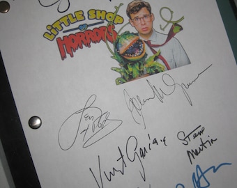 Little Shop of Horrors Signed Film Movie Script Screenplay X9 Autograph Frank Oz Rick Moranis Ellen Greene Steve Martin Bill Murray 1986