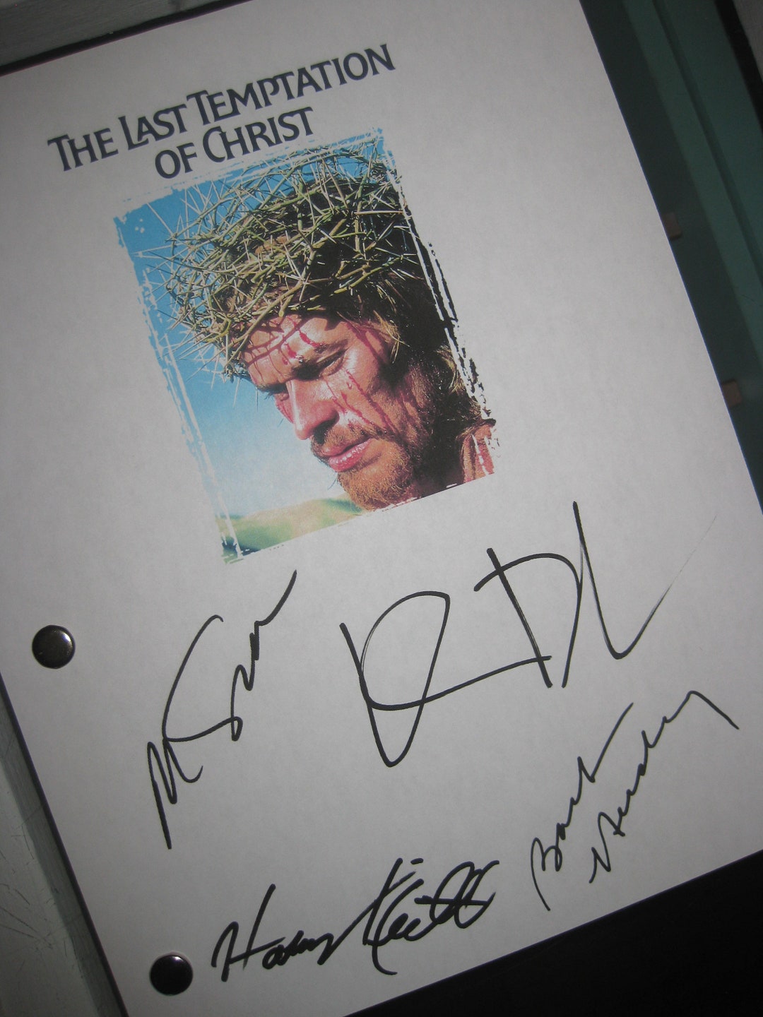 The Last Temptation of Christ Signed Movie Film Script Screenplay X4