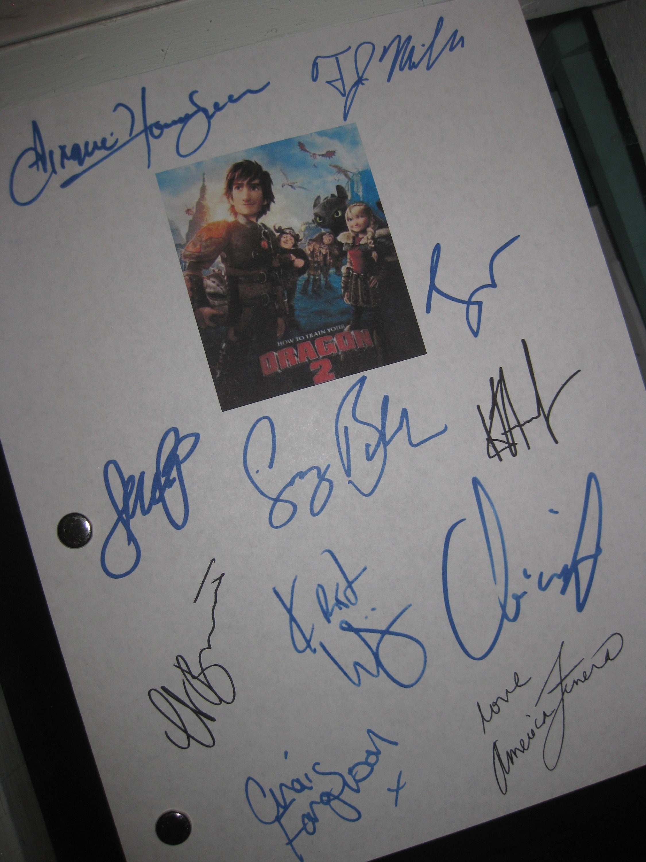 How to Train Your Dragon 2 Signed Film Movie Script Screenplay - Etsy