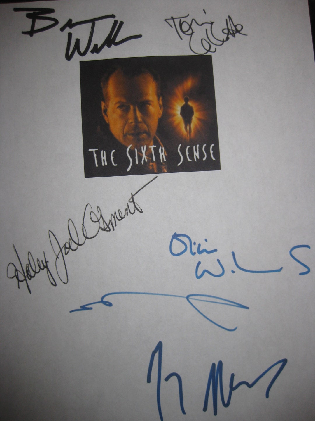The Sixth Sense Signed Film Movie Screenplay Script Autographs X6