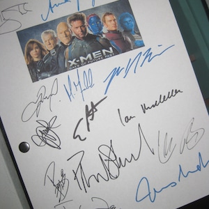 X-Men: Days of Future Past Signed Movie Film Script Screenplay X14 Autograph Hugh Jackman Jennifer Lawrence Patrick Stewart Ian McKellen RPT