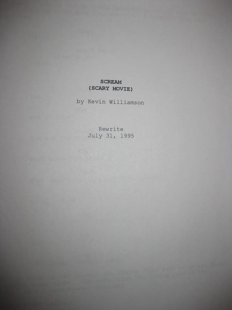 Scream Signed Film Movie Screenplay Script X14 Autographs Wes Craven ...