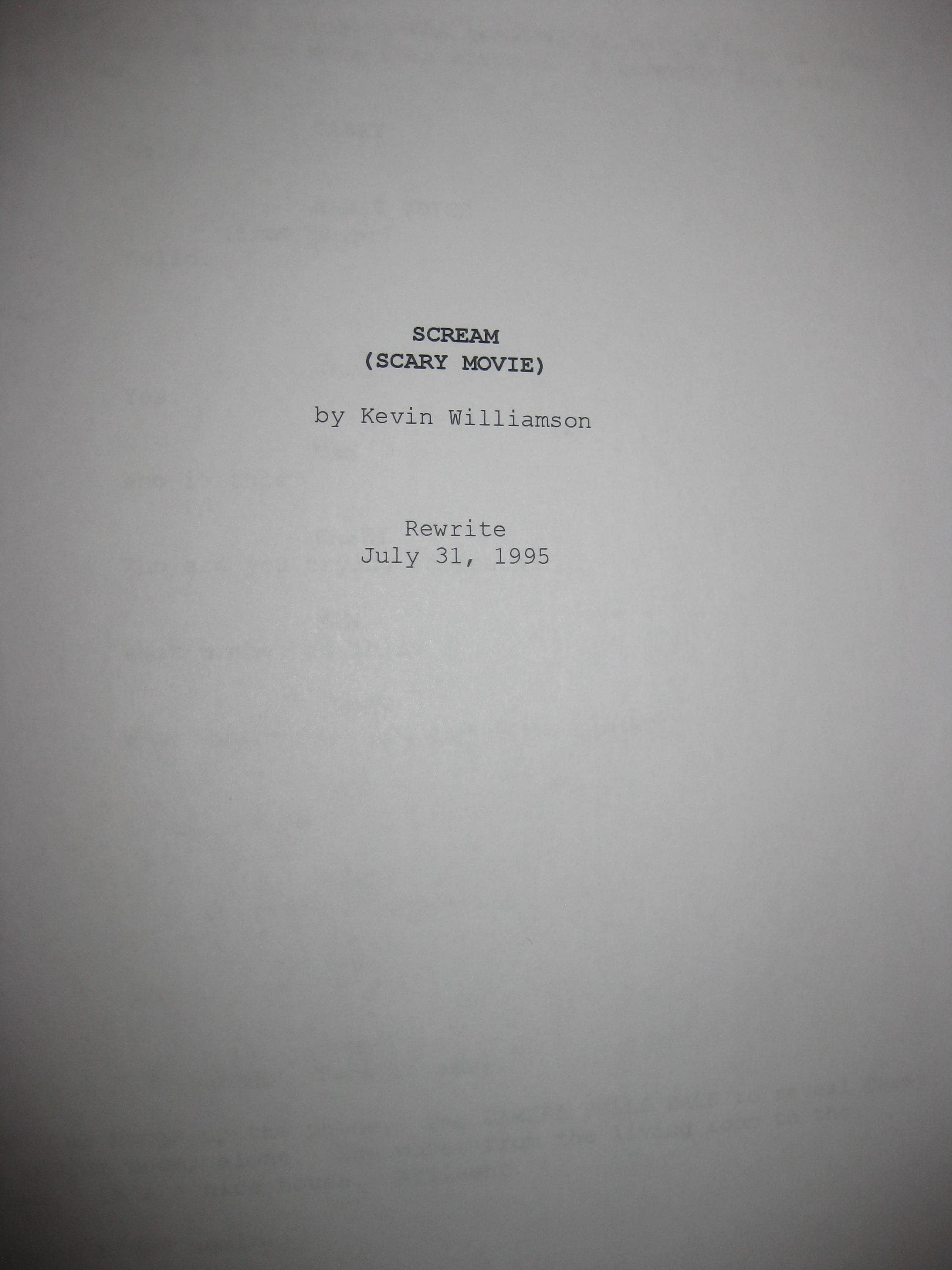 Scream Signed Film Movie Screenplay Script X14 Autographs Wes Craven ...