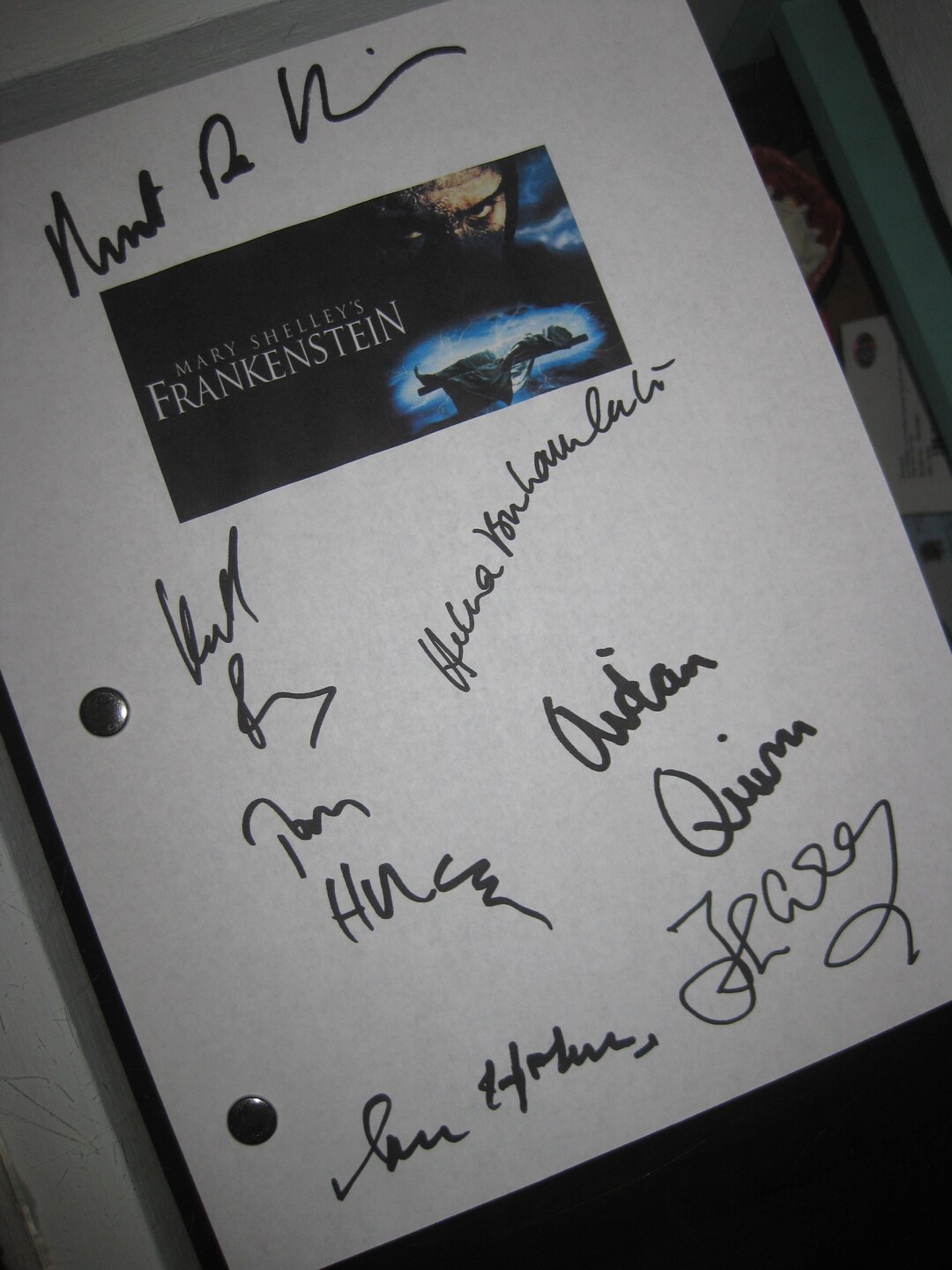 Mary Shelley's Frankenstein Signed Movie Film Script Screenplay X7 ...
