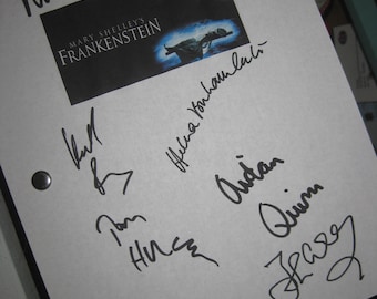 Mary Shelley's Frankenstein Signed Movie Film Script Screenplay X7 Autograph Robert De Niro Kenneth Branagh Helena Bonham Carter reprint rep