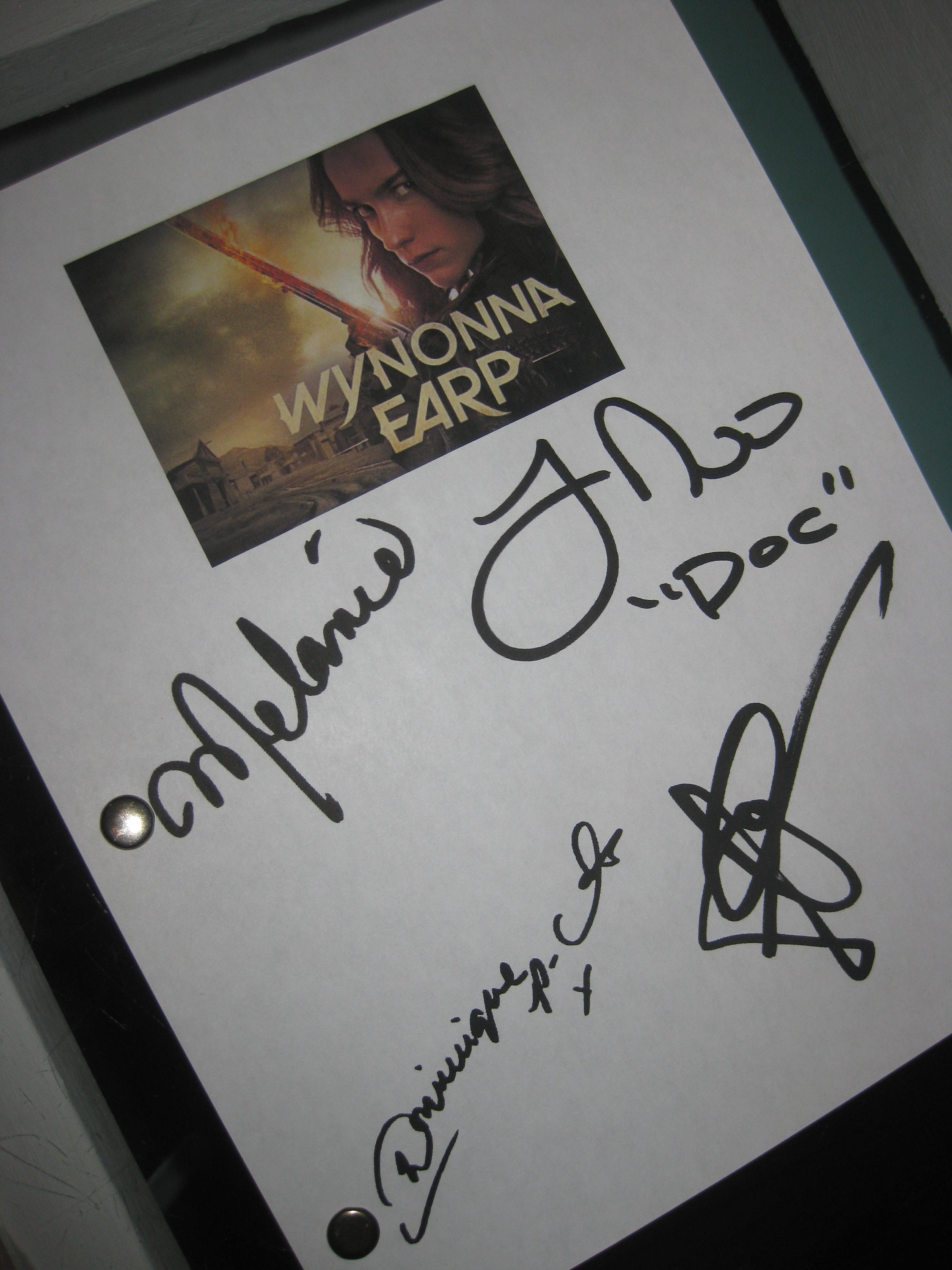 Wynonna Earp Signed TV Pilot Script Screenplay X4 Autographs