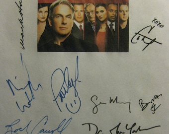 NCIS Signed TV Legend Script Screenplay X12 Autograph Michael Weatherly Mark Harmon Pauley Perrette Cote de Pablo Chris O'Donnell LL Cool J