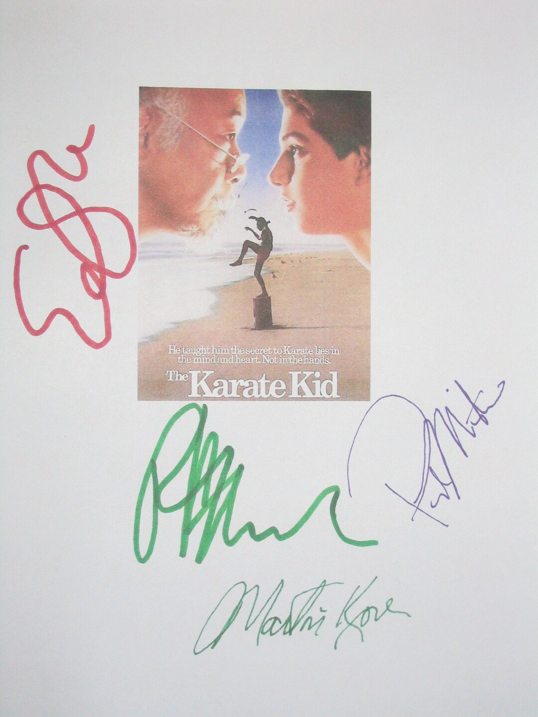 Karate Script The Karate Kid Signed Movie Film Script Screenplay X4 Autographs Ralph ...