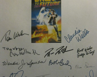 Michael J Fox Back To The Future Signed Film Movie Screenplay Script X20 Autographs Christopher Lloyd Lea Thompson Crispin Glover Billy Zane