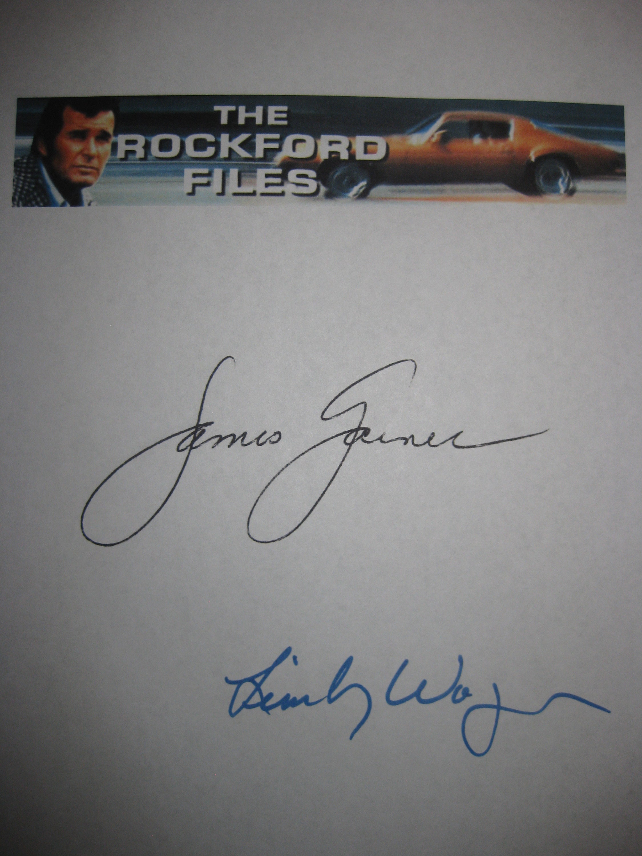 The Rockford Files Signed TV Pilot Script Screenplay Autograph James