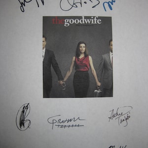 The Good Wife Signed TV Script Screenplay X9 Autographs Julianna Margulies Josh Charles Chris Noth Archie Panjabi Christine Baranski