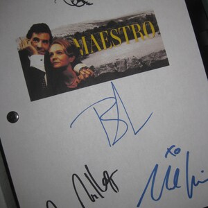 Maestro Signed Movie Film Script Screenplay X4 Autograph Carey Mulligan Bradley Cooper Matt Bomer Michael Urie reprint reprod 2023 signature