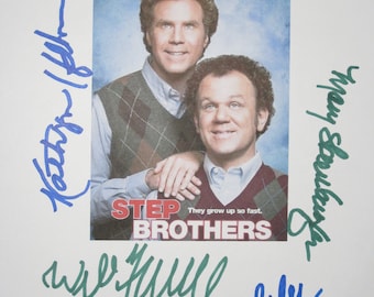 Step Brothers Signed Movie Film Script Screenplay Autographs X8 Will Ferrell John C Reilly Kathryn Hahn Mary Steenburgen Horatio Sanz Jeong
