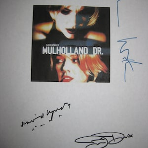 Mulholland Dr. Signed Movie Film Screenplay Script X3 autographs David Lynch Naomi Watts Justin Theroux signature mystery suspense film