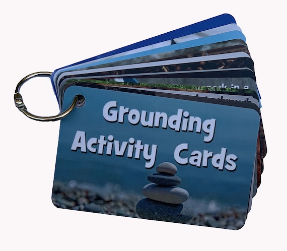 Grounding Cards, Grounding Methods, Mindfulness Cards, Anxiety Coping, Grounding Techniques, DBT Cards, Coping Skills, 54321 Grounding, Calm