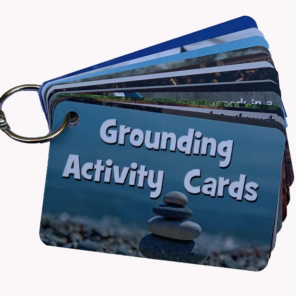 Grounding Cards, Grounding Methods, Mindfulness Cards, Anxiety Coping, Grounding Techniques, DBT Cards, Coping Skills, 54321 Grounding, Calm