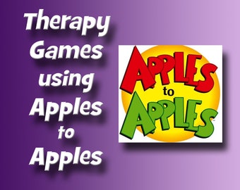 Therapy Games for use with Apples to Apples, Therapy games teens, Group therapy games, Therapy cards, Self-esteem games, Therapy Aid