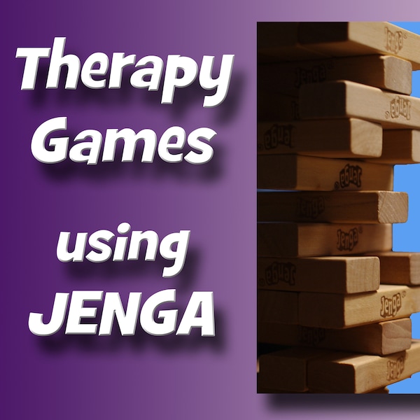 Therapy Games JENGA, JENGA Therapy, Therapy games teens, Therapy games kids, Therapy Activities for Jenga, Jenga Printable,  therapy aid