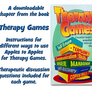 Therapy Games for use with Apples to Apples, Therapy games teens, Group therapy games, Therapy cards, Self-esteem games, Therapy Aid image 2