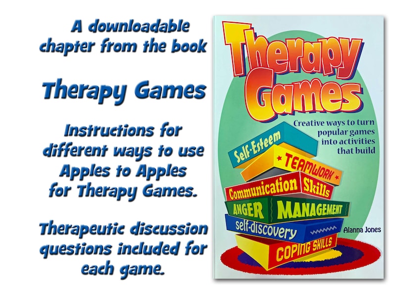 Therapy Games for use with Apples to Apples, Therapy games teens, Group therapy games, Therapy cards, Self-esteem games, Therapy Aid image 2
