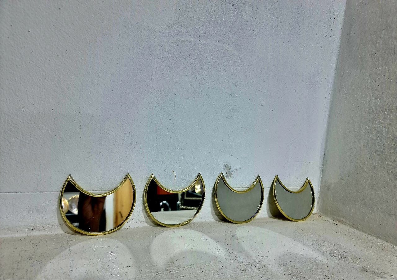 Crescent Moon Mirror and Moroccan Gold Moon Mirror Handmade Etsy